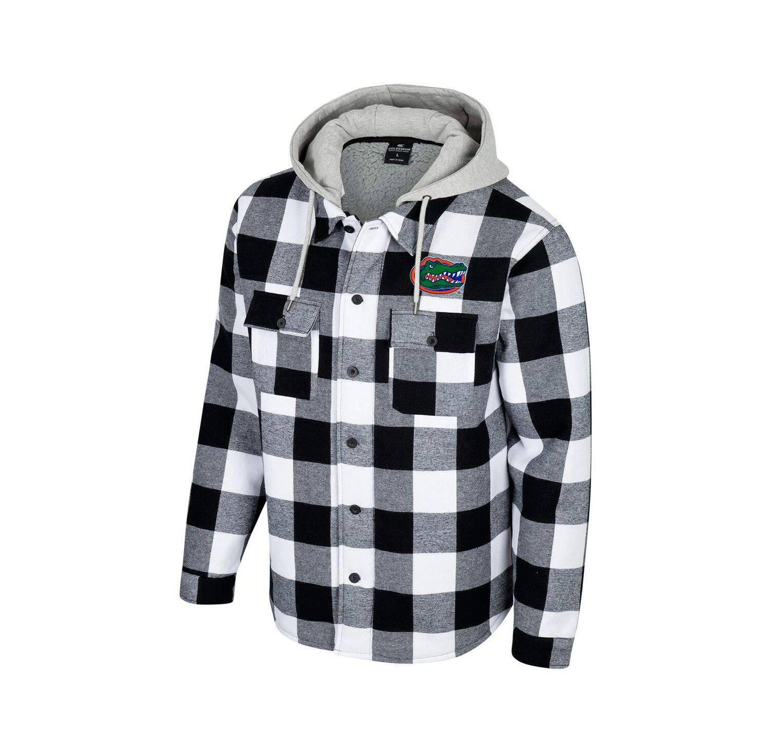 Men's Black/White Florida Gators Buffalo Plaid Full-Zip Jacket