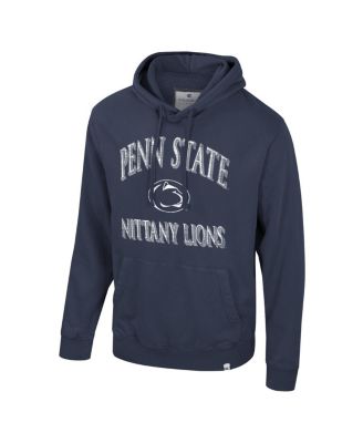 Men's Navy Penn State Nittany Lions Big Tall Cap E-Tan Pullover Hoodie