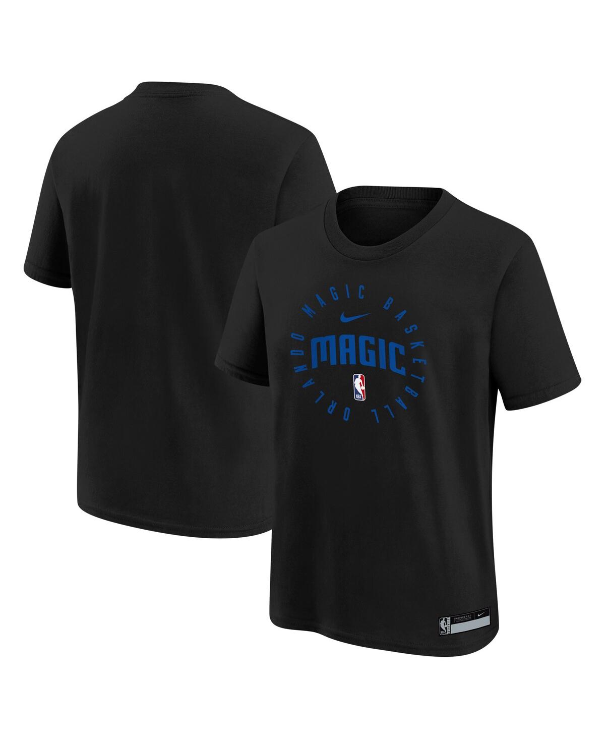 Nike Big Boys And Girls Black Orlando Magic Practice Legend T-shirt In Black
