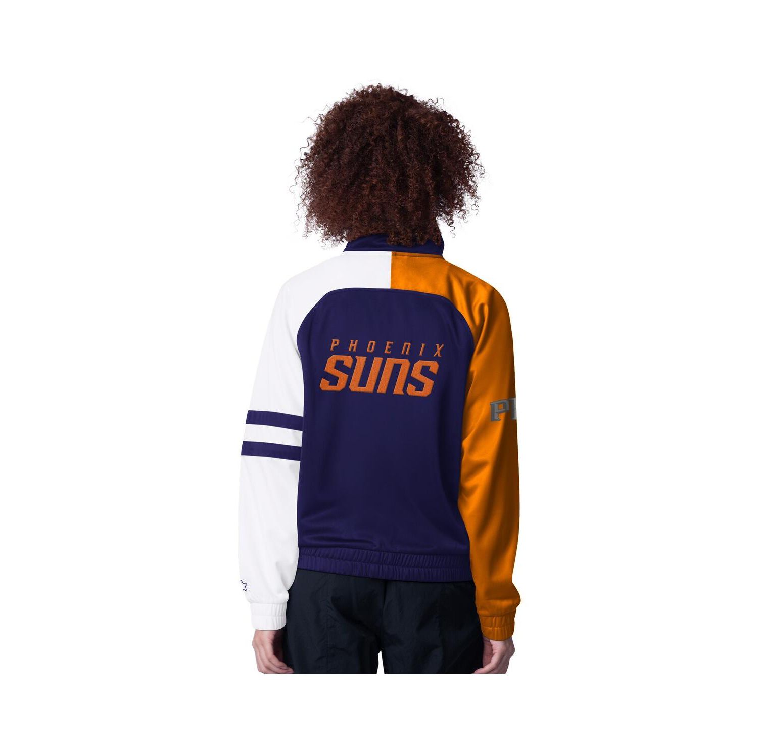 Women's Purple Phoenix Suns Line Up Dolman Raglan Full-Zip Track Jacket