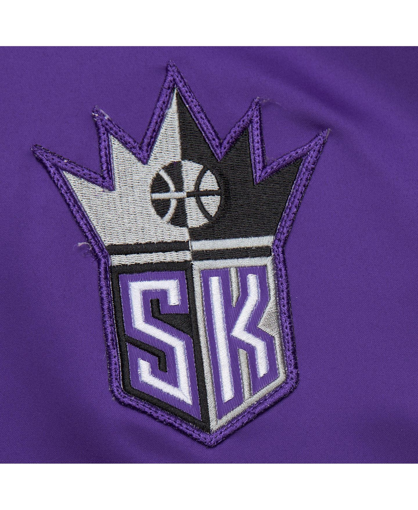 Мужская куртка Mitchell & Ness Purple Sacramento Kings Hardwood Classics Nights Team Leader Satin Full-Zip — фото 5