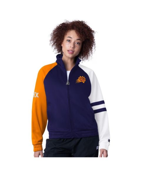 Женские куртки Starter Women's Purple Phoenix Suns Line Up Dolman Raglan Full-Zip Track Jacket
