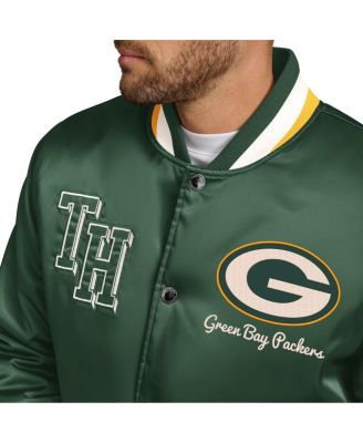 Men's Green Green Bay Packers Dante Full-Snap Satin Jacket