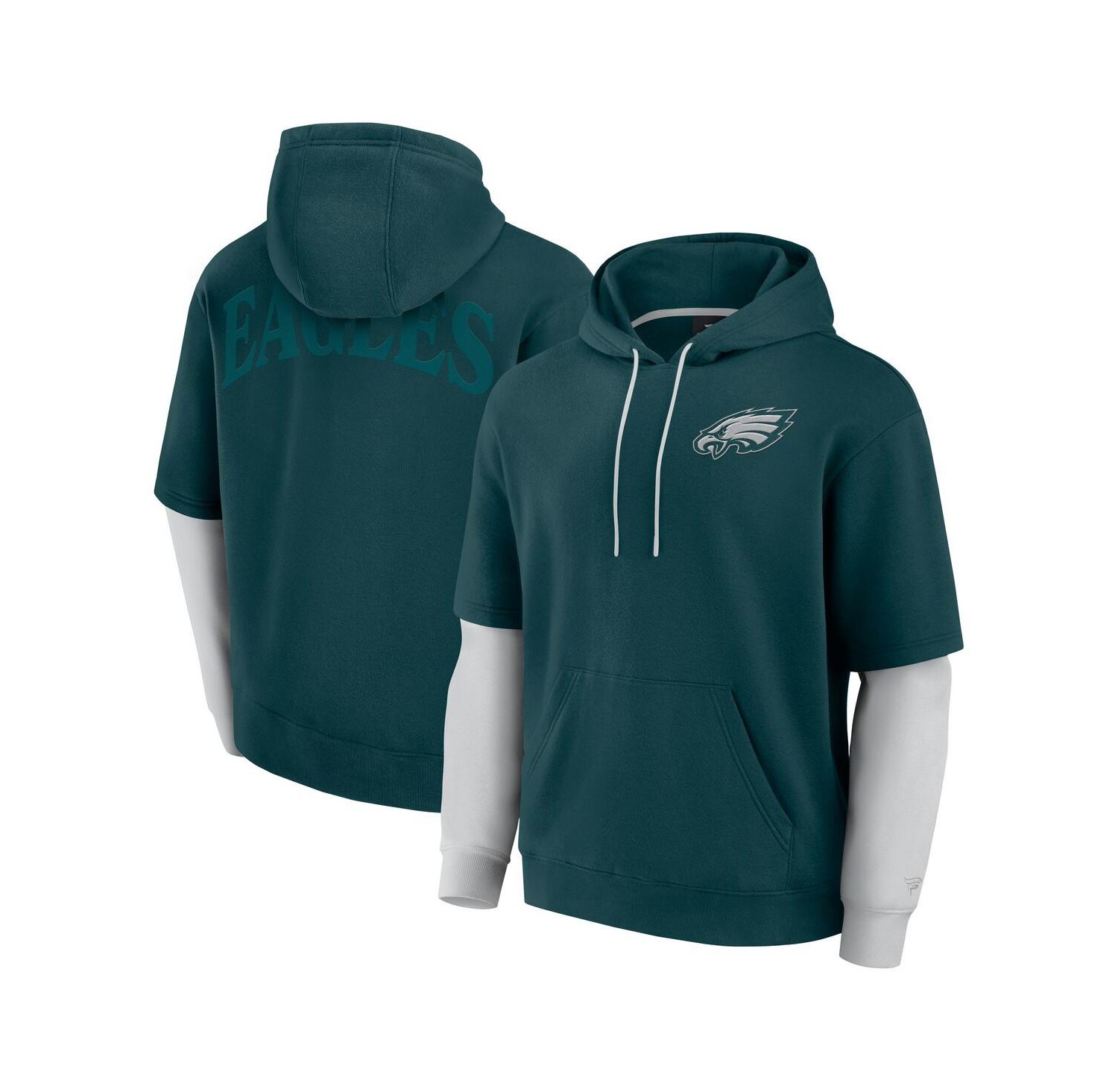 Men's and Women's Green Philadelphia Eagles Sleek Elements Pullover Hoodie