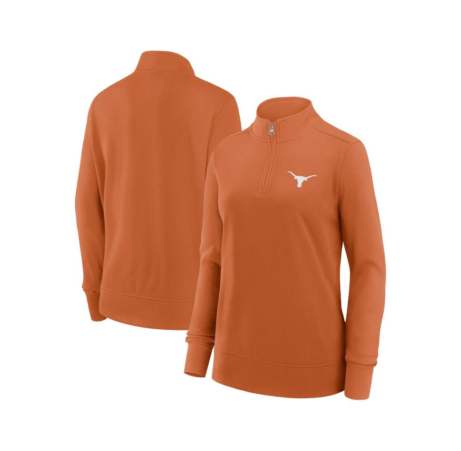 Women's Texas Orange Texas Longhorns Velocity French Terry Quarter-Zip Jacket