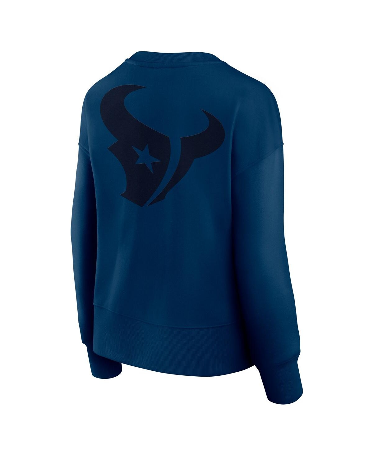 Fanatics Women's Navy Houston Texans Elements Pullover Sweatshirt In Navy
