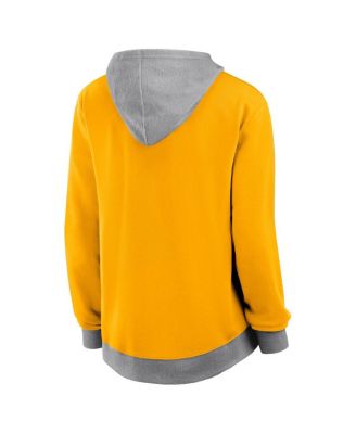 Women's Gold Los Angeles Lakers Hit It French Terry Full-Zip Hoodie