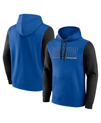 Logo Athletic - Men's Blue Orlando Magic Outline Colorblock Pullover Hoodie
