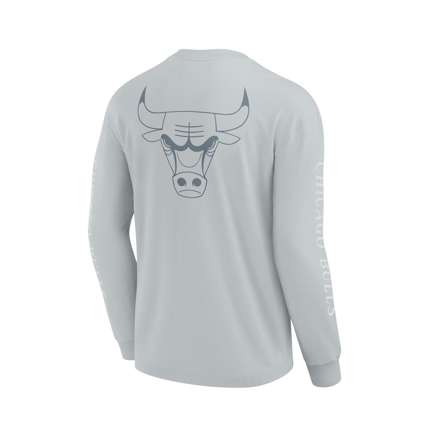 Мужская футболка Fanatics Gray Chicago Bulls Elements Strive Long Sleeve — фото 3