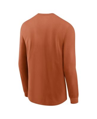 Men's Texas Orange Texas Longhorns Basketball Icon Two-Hit Long Sleeve T-Shirt