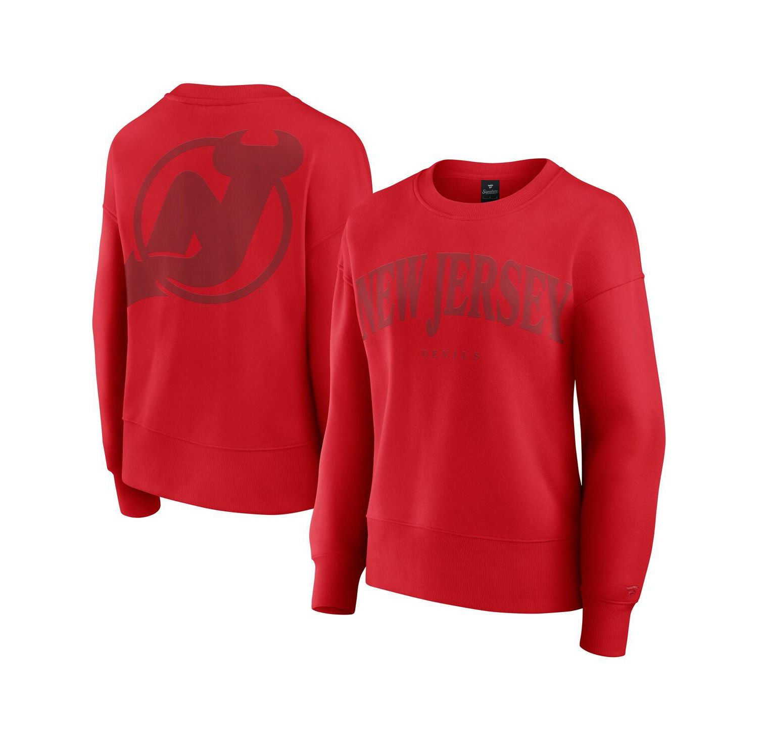 Women's Red New Jersey Devils Elements Flow Pullover Sweatshirt