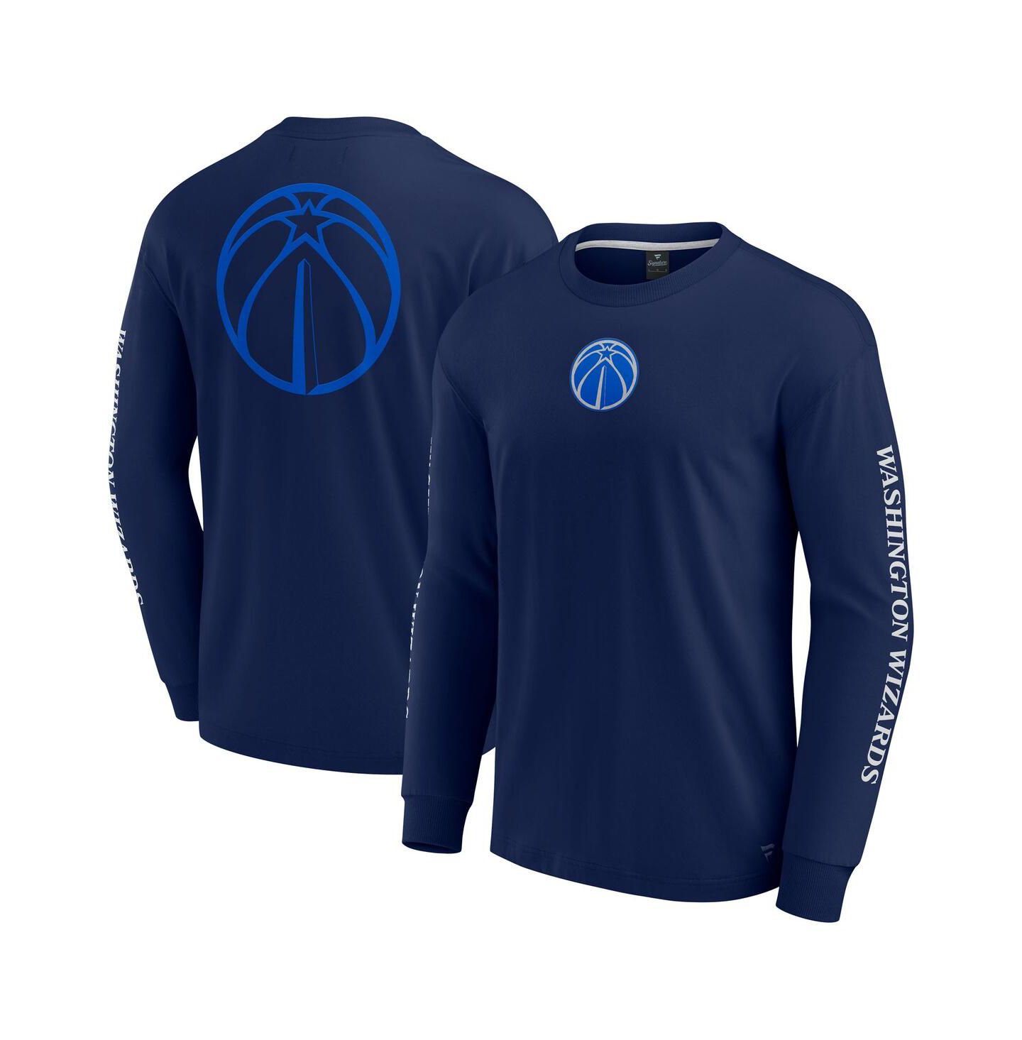 Мужская футболка Fanatics Navy Washington Wizards Elements Strive Long Sleeve — фото 1