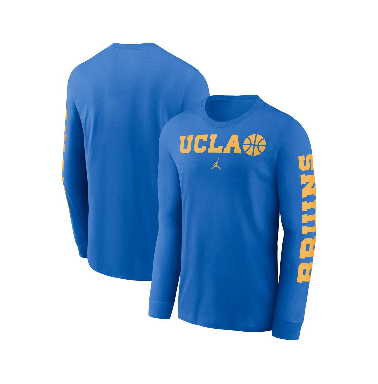 Мужская футболка Jordan Blue Ucla Bruins Basketball Icon Two-Hit Long Sleeve — фото 1
