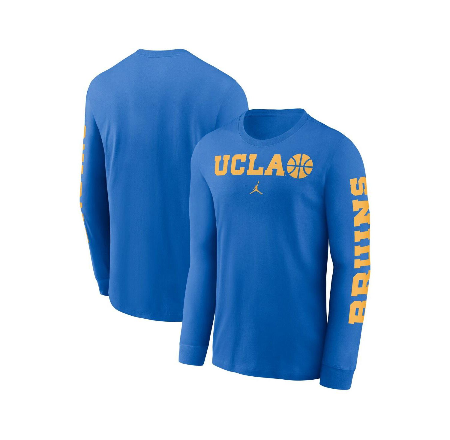 Men's Blue UCLA Bruins Basketball Icon Two-Hit Long Sleeve T-Shirt