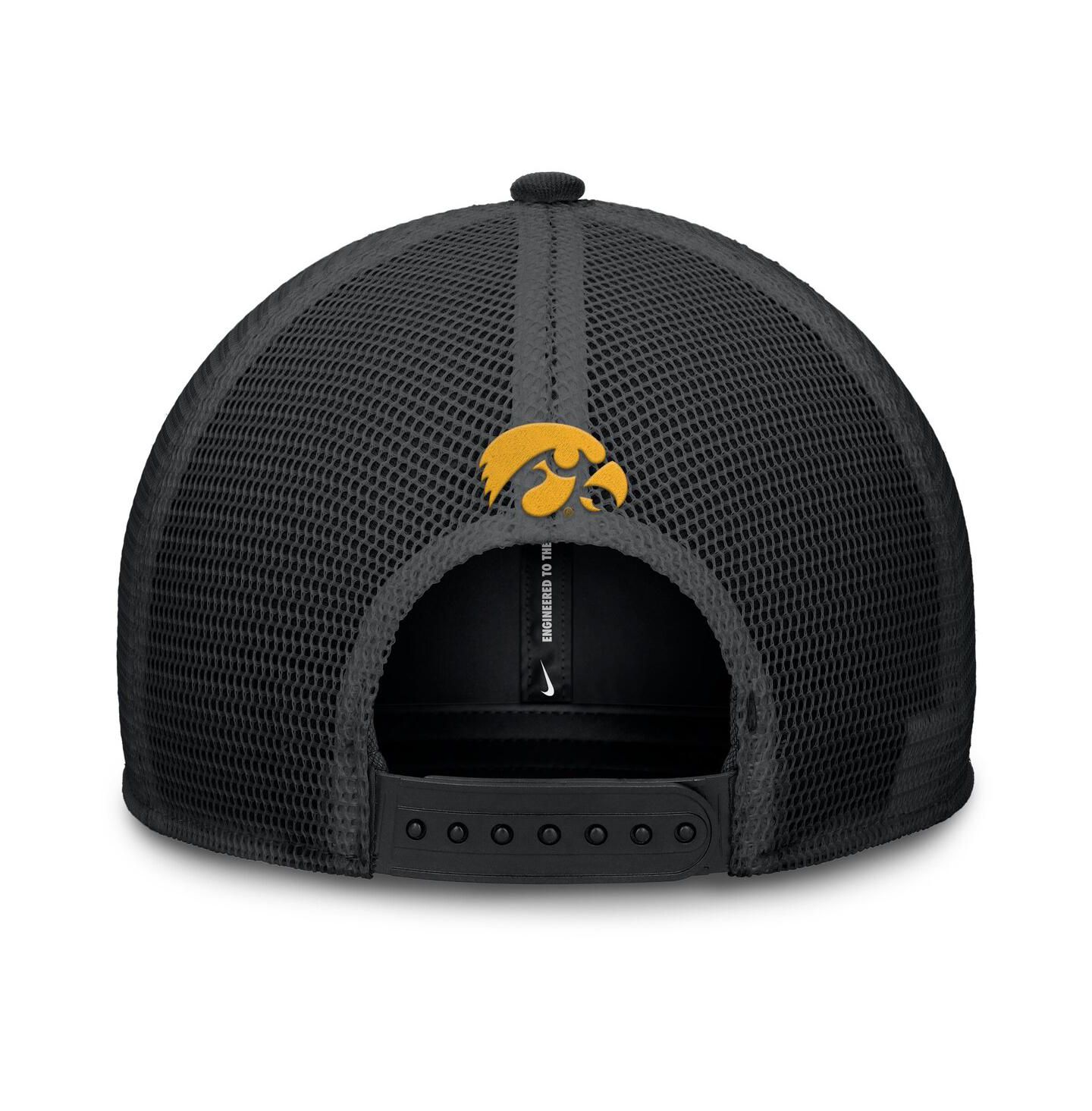Мужская кепка Nike Black Iowa Hawkeyes Rise Adjustable Hat — фото 4