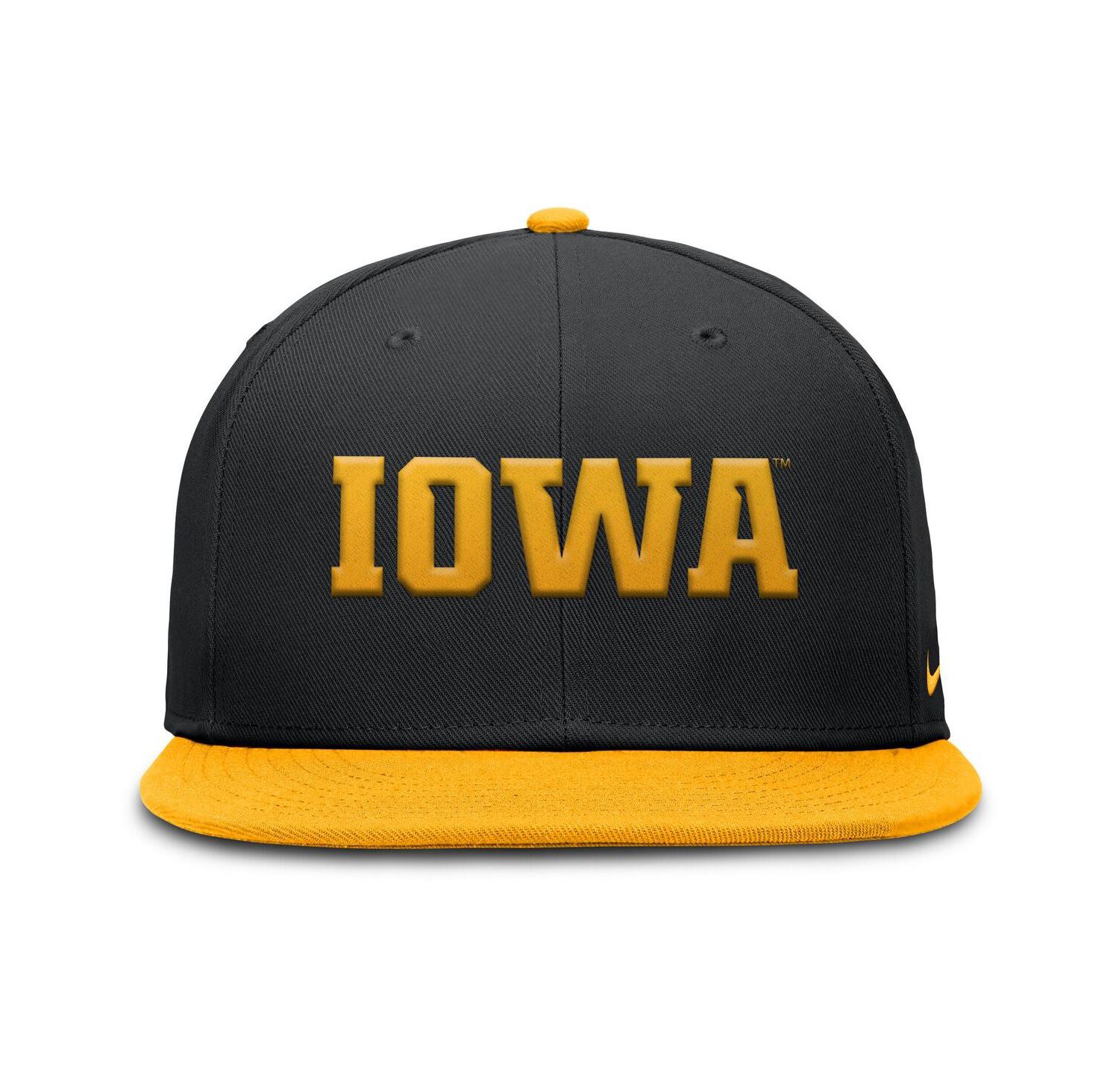 Men's Black/Gold Iowa Hawkeyes Two-Tone Primetime Performance Fitted Hat
