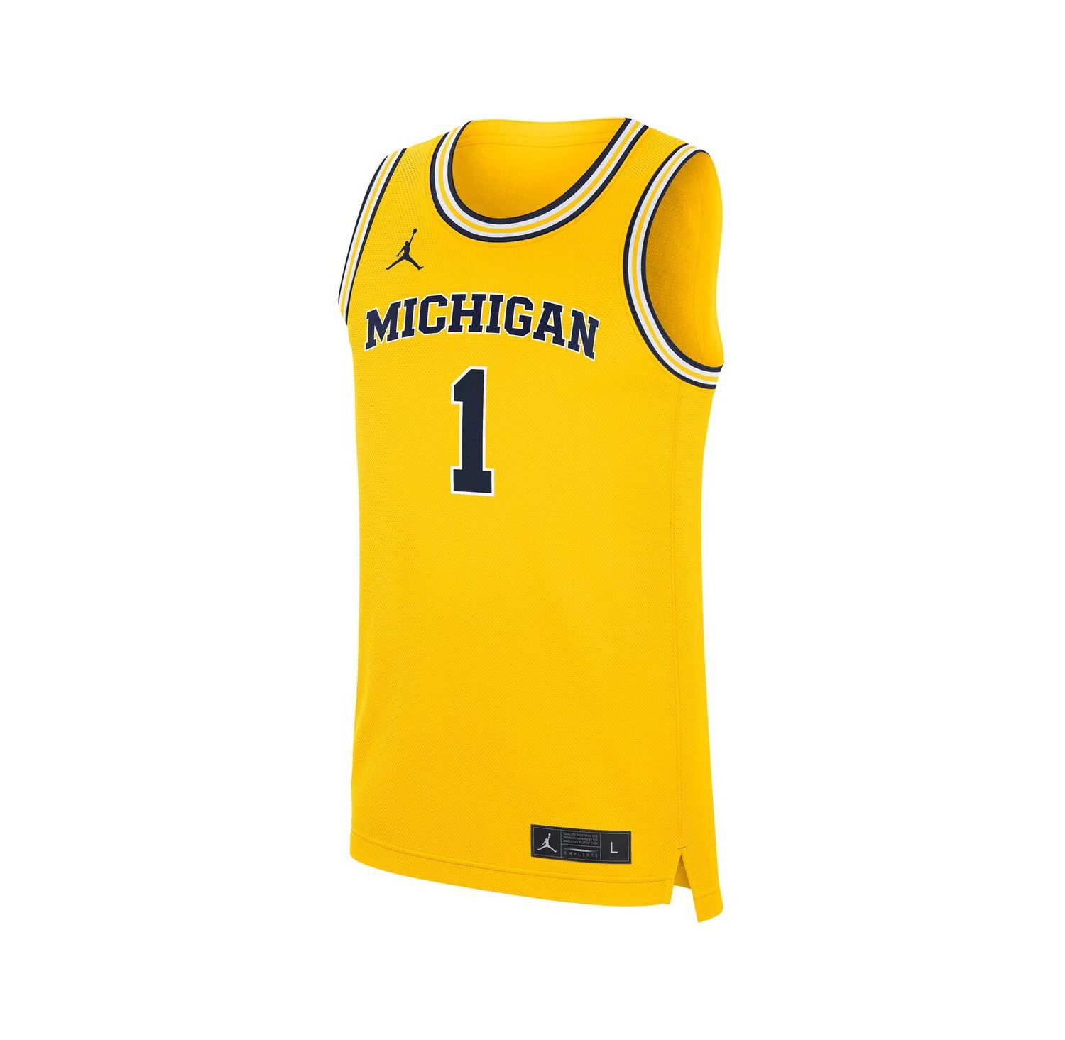 Men's 1 Maize Michigan Wolverines Alternate Replica Jersey