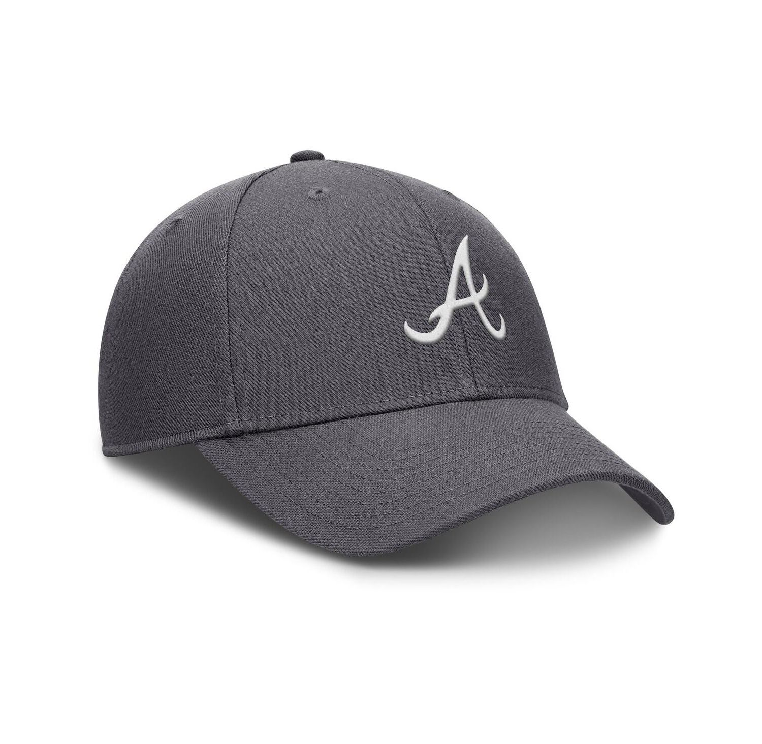 Men's Gray Atlanta Braves Club Performance Adjustable Hat