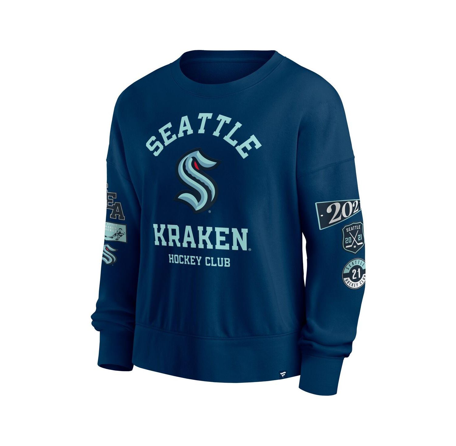 Women's Deep Sea Blue Seattle Kraken Go Team Pullover Sweatshirt