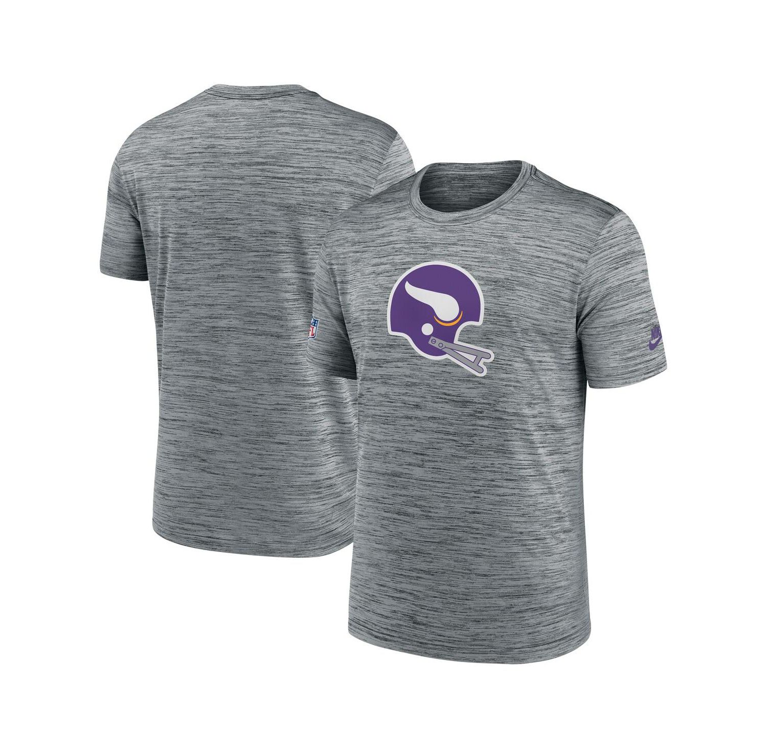 Men's Heather Gray Minnesota Vikings Velocity Alternate Logo Performance T-Shirt