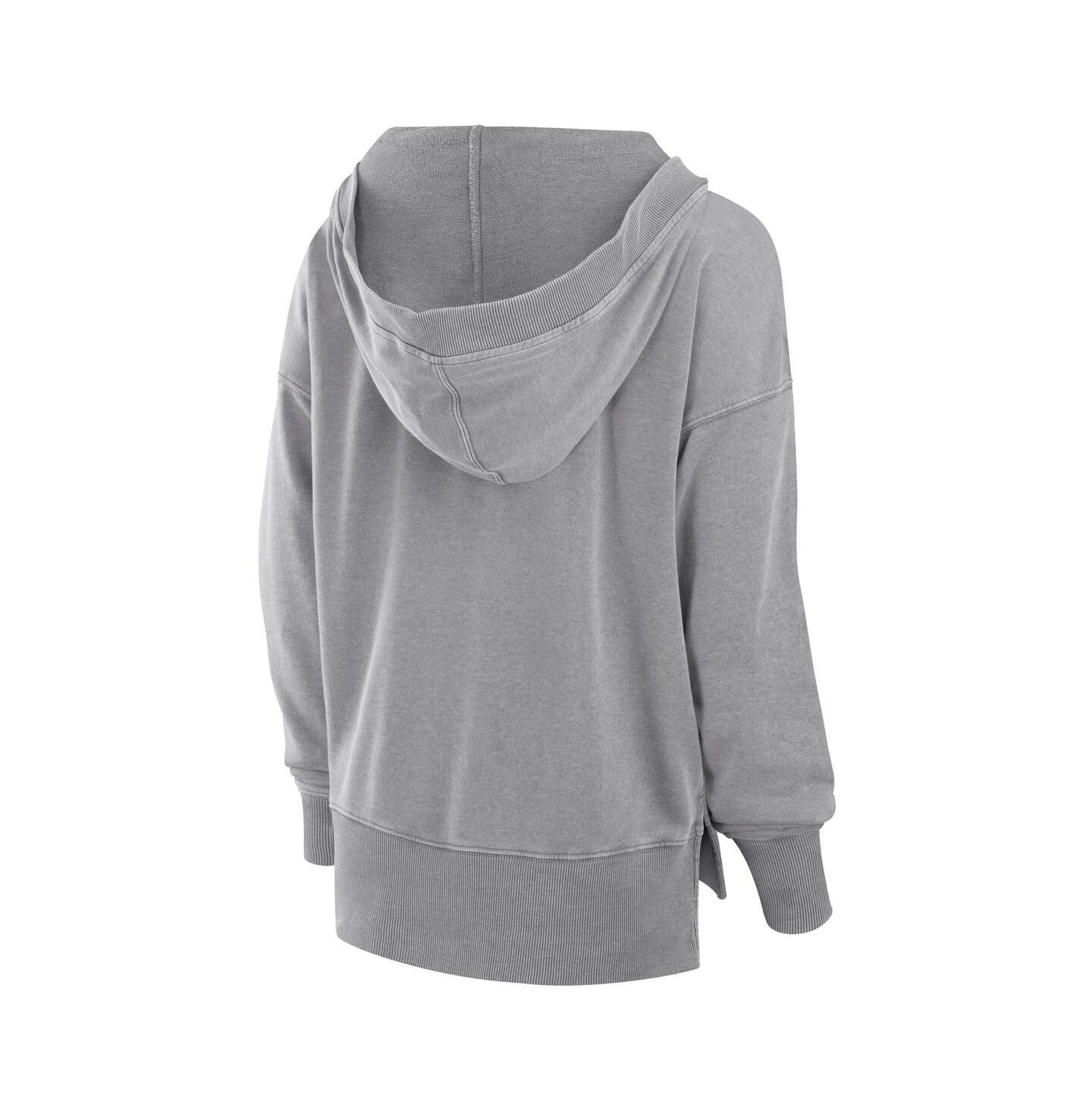 Женское худи Fanatics Heather Gray Cleveland Browns Initiative Snow Wash French Terry V-Neck Pullover — фото 3