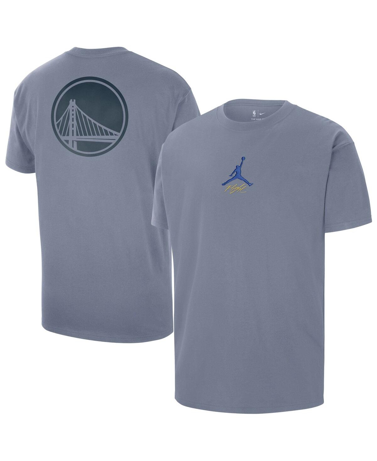 Jordan Men's Blue Golden State Warriors Statement Edition Jumpman Flight Heavyweight T-shirt In Blue