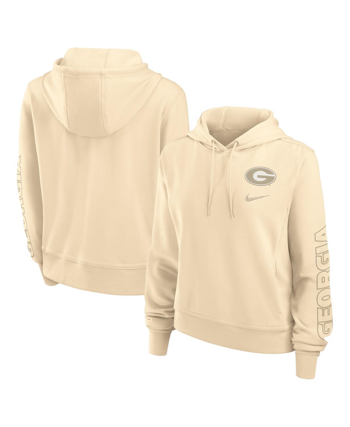 Nike Women's Tan Georgia Bulldogs One Performance Pullover Hoodie In Tan
