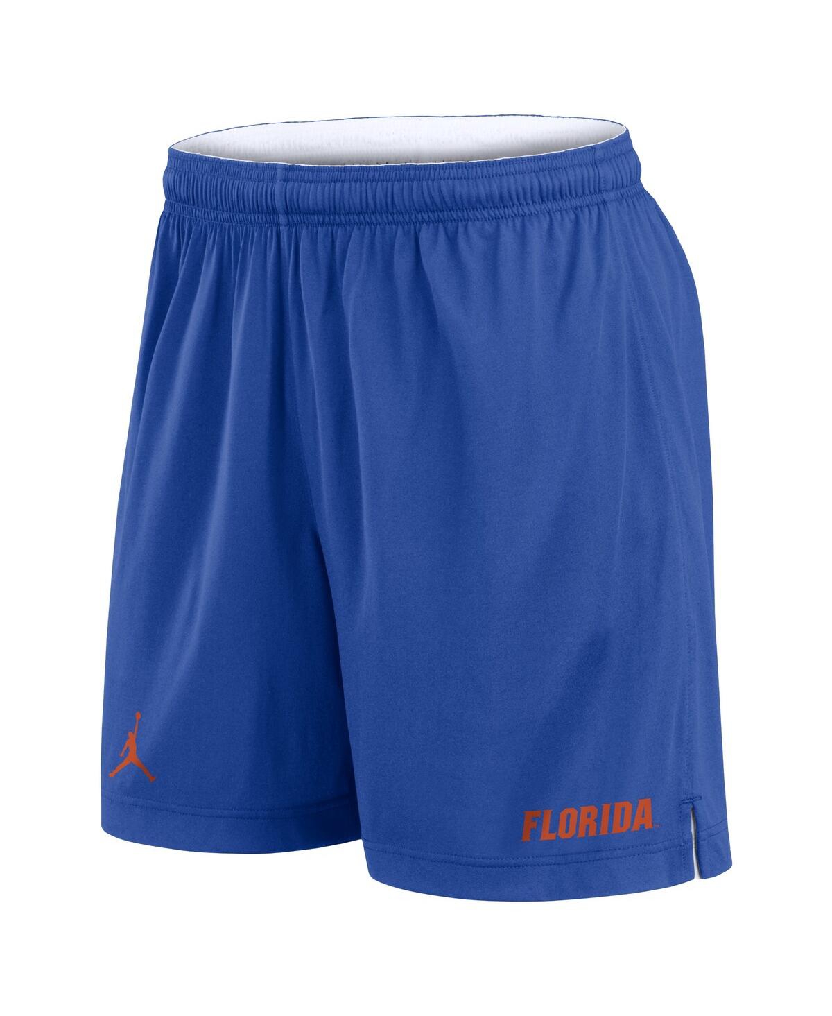 JORDAN MEN'S WHITE/ROYAL FLORIDA GATORS PRIMETIME REVERSIBLE SHORTS 