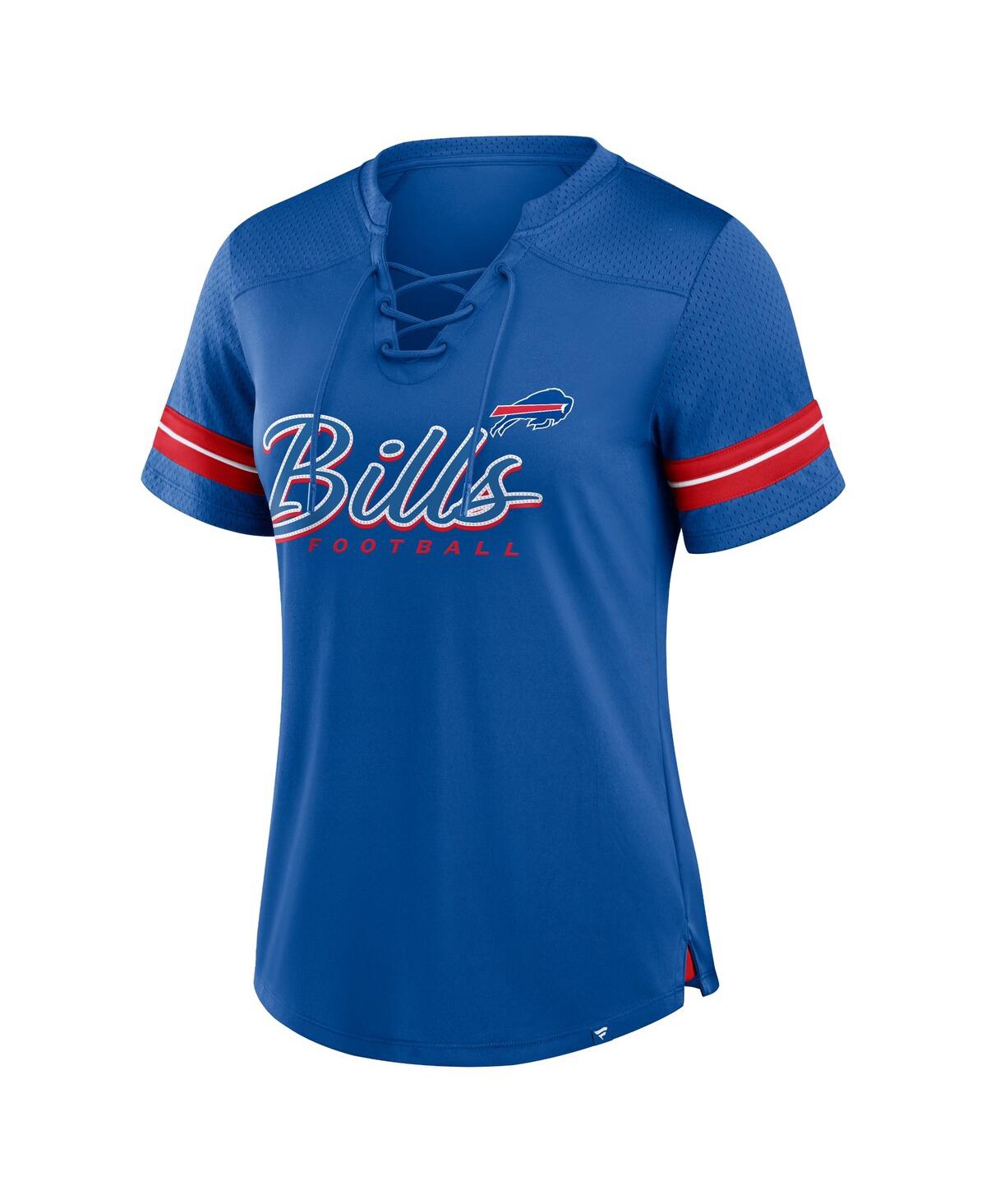 Fanatics Women's Royal Buffalo Bills Play Script Lace-up T-shirt In Royal