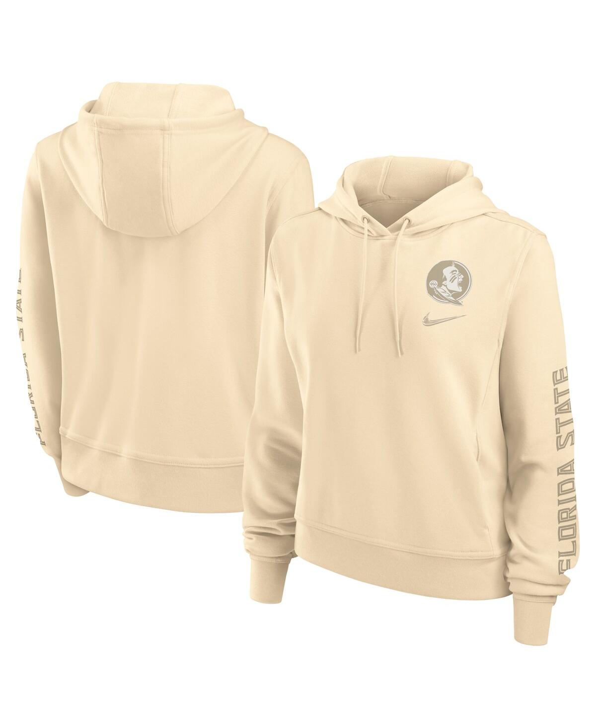 Shop Nike Women's Tan Florida State Seminoles One Performance Pullover Hoodie