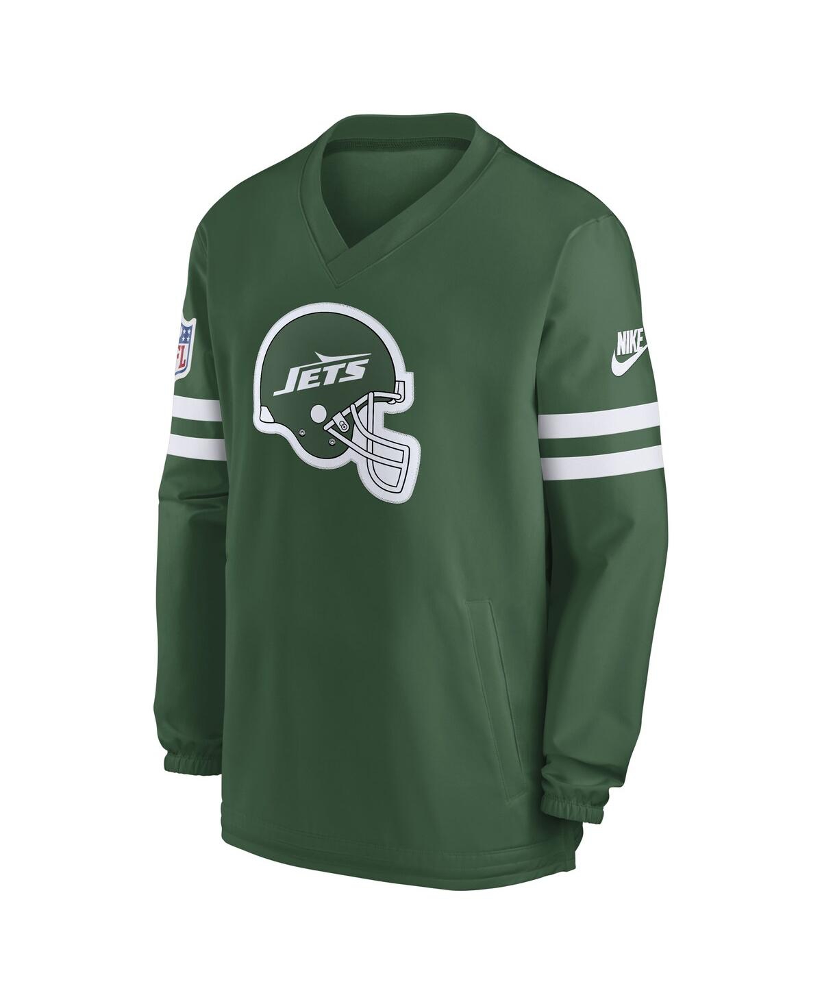Nike Men's Green New York Jets 2023 Sideline V-neck Pullover Windshirt In Green