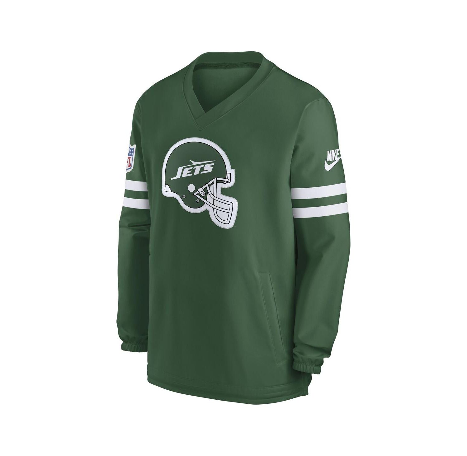 Men's Green New York Jets 2023 Sideline V-Neck Pullover Windshirt