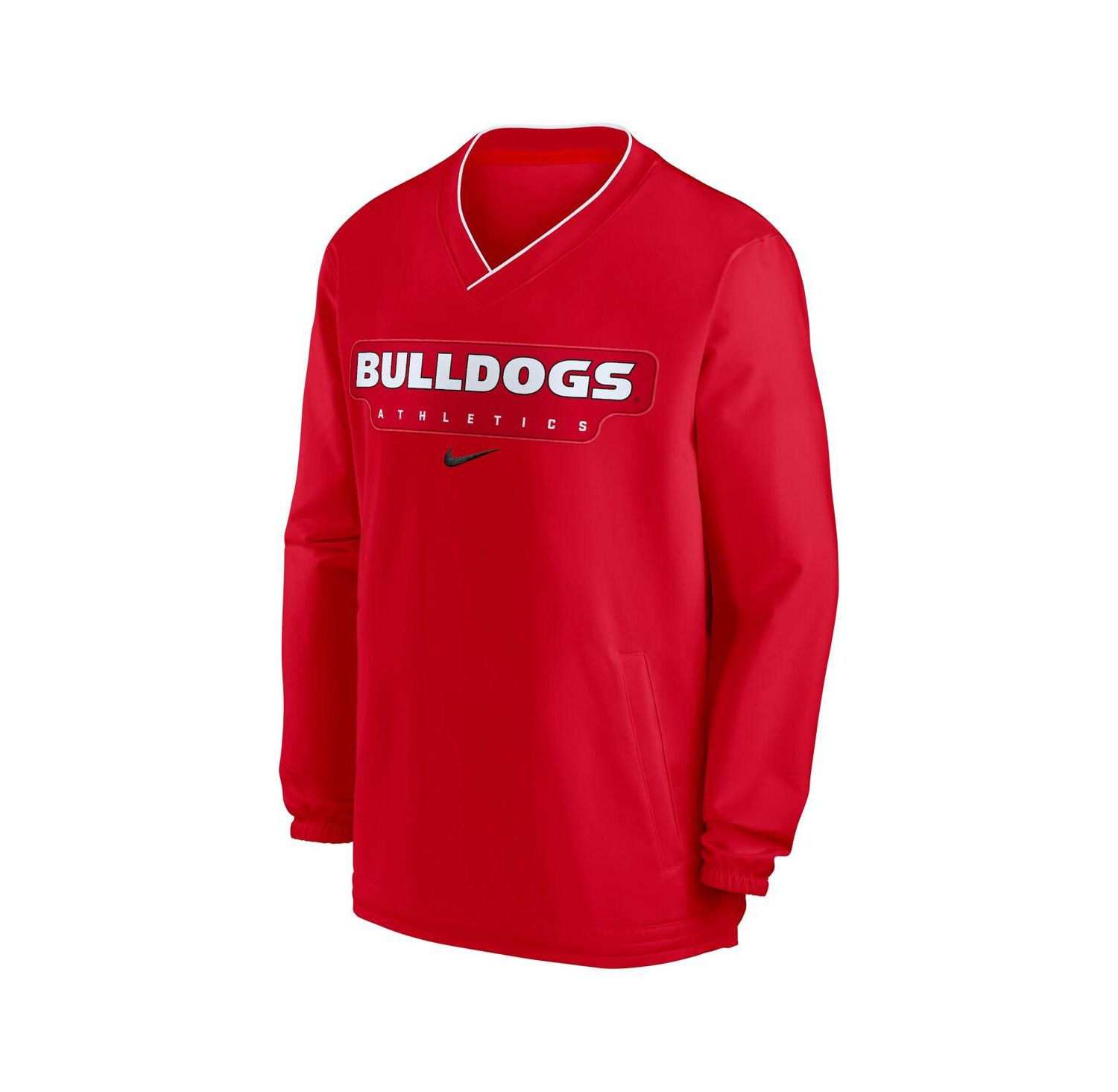 Men's Red Georgia Bulldogs 2024 Sideline Pullover Windshirt