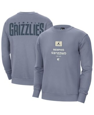 Jordan - Men's Blue Memphis Grizzlies Courtside Statement Edition Heavyweight Pullover Sweatshirt
