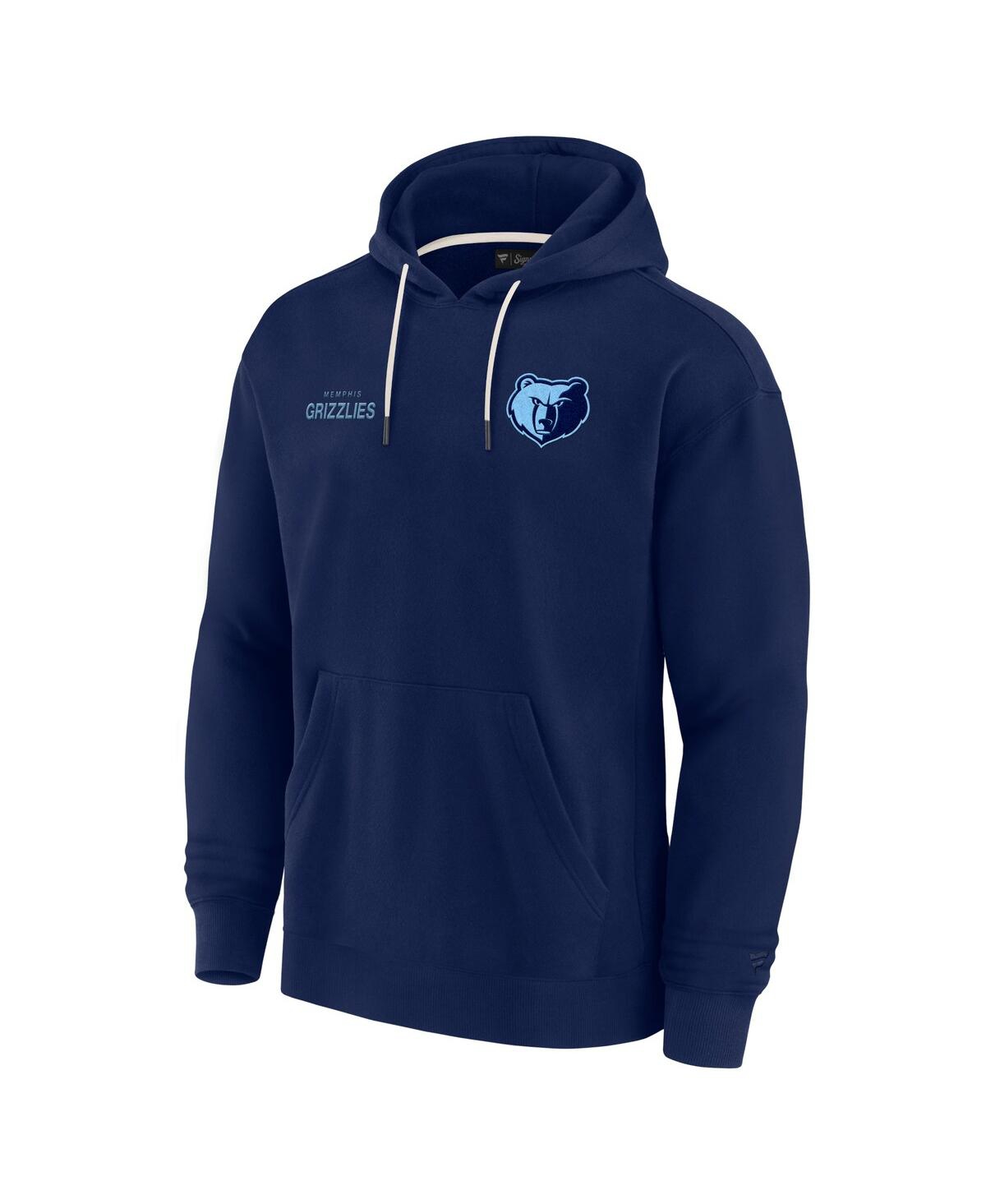 Shop Fanatics Men's And Women's Navy Memphis Grizzlies Elements Super Soft Fleece Pullover Hoodie
