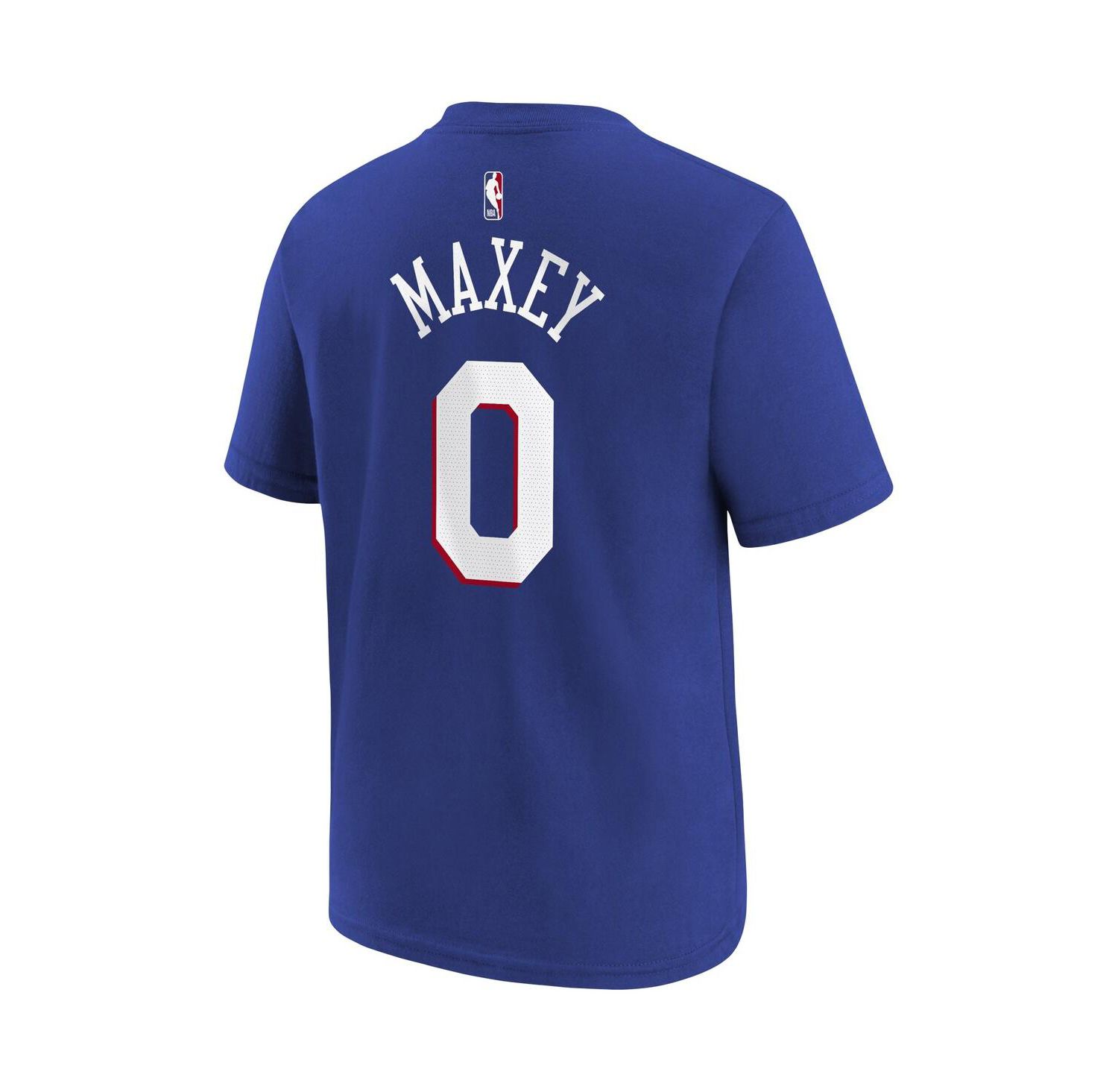 Big Boys and Girls Tyrese Maxey Royal Philadelphia 76ers Icon Name & Number T-Shirt