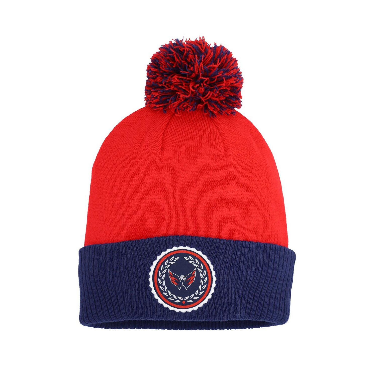 Women's Red Washington Capitals Laurel Cuffed with Pom Knit Hat