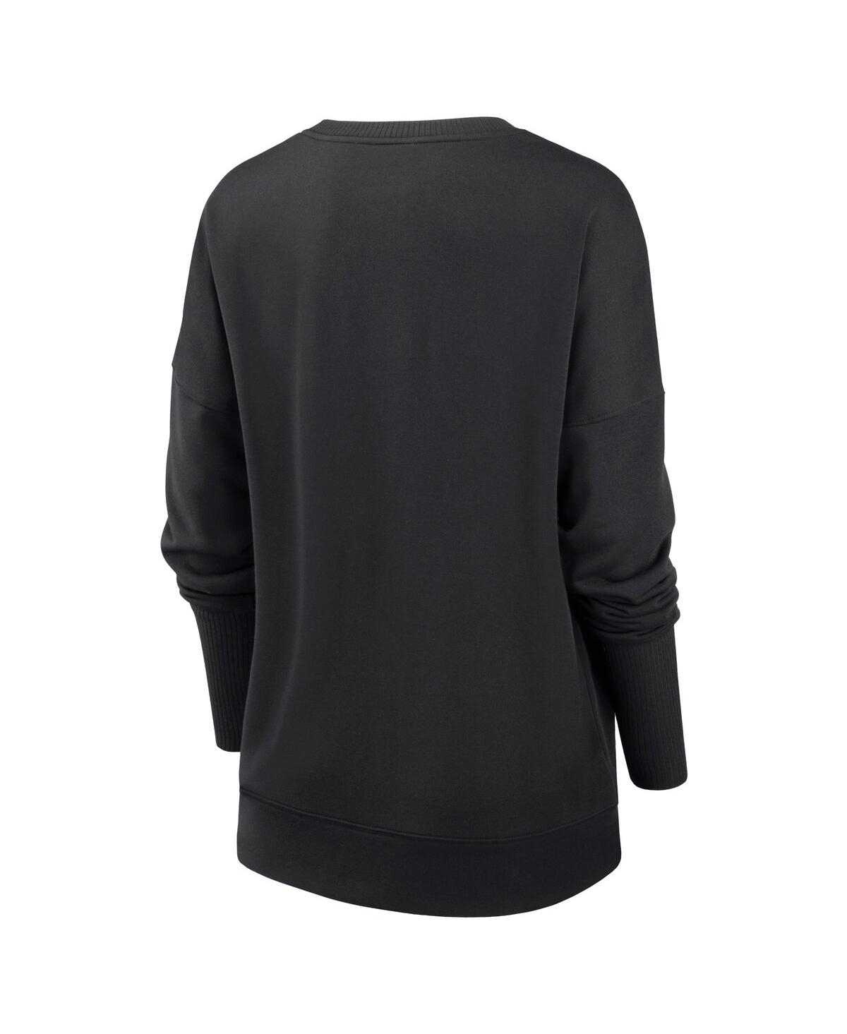 Nike Women's Black Minnesota Vikings Rewind Playback Icon Performance Pullover Sweatshirt In Black