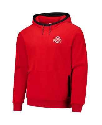 Men's Scarlet Ohio State Buckeyes Flanker Fleece Pullover Hoodie