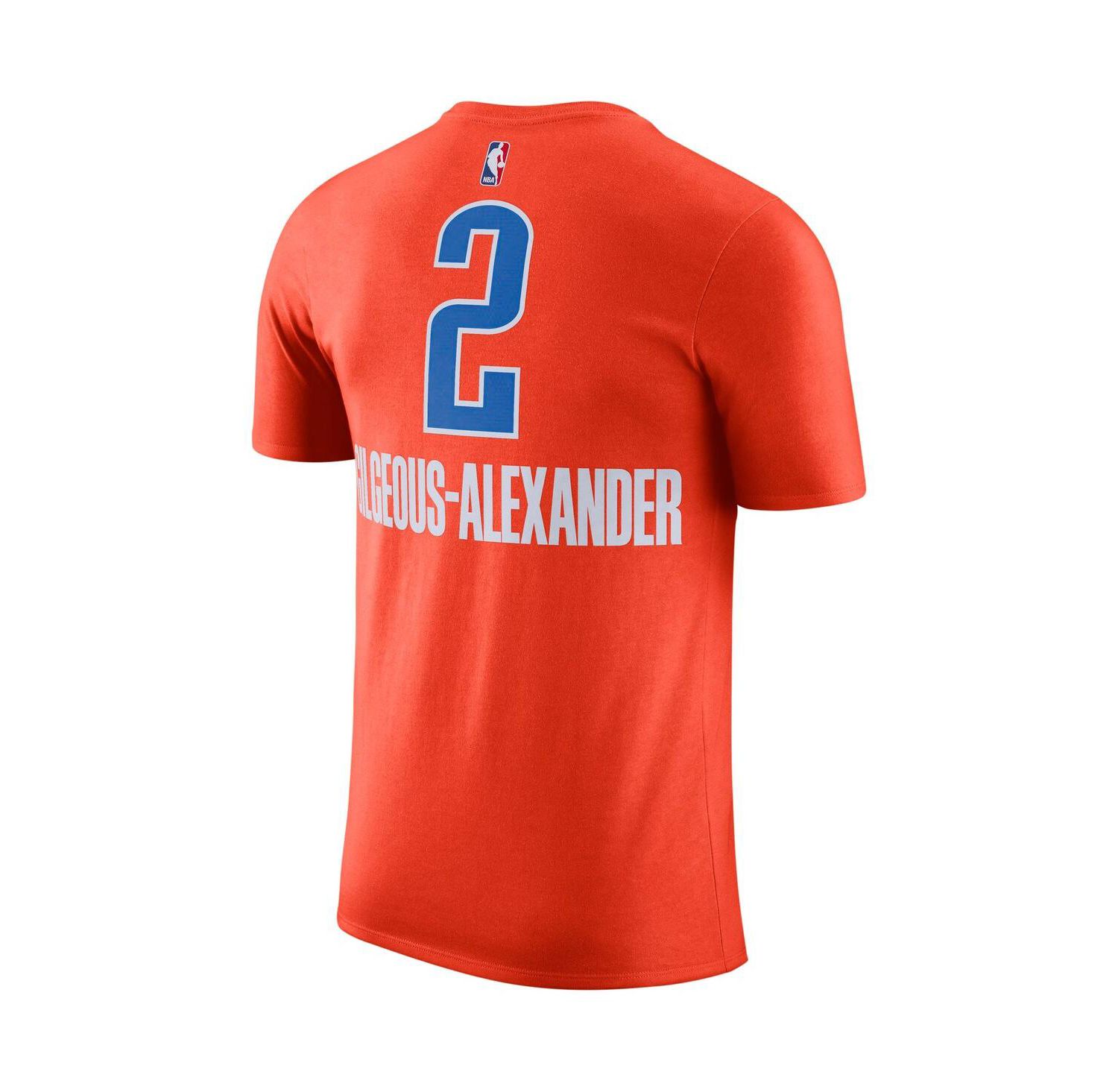 Men's Shai Gilgeous-Alexander Orange Oklahoma City Thunder 2022/23 Statement Edition Name & Number T-Shirt