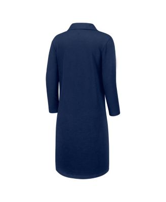 Women's Navy Dallas Cowboys Ashby Isles Three-Quarter Length Sleeve Pullover Jersey Dress