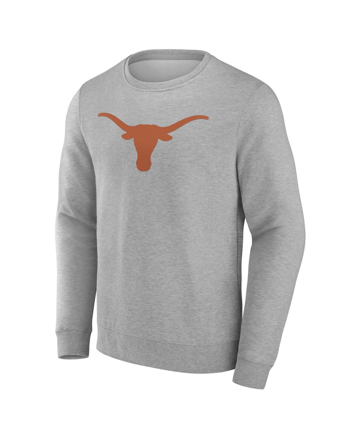 Fanatics Men's Gray Texas Longhorns Fleece Pullover Sweatshirt In Gray