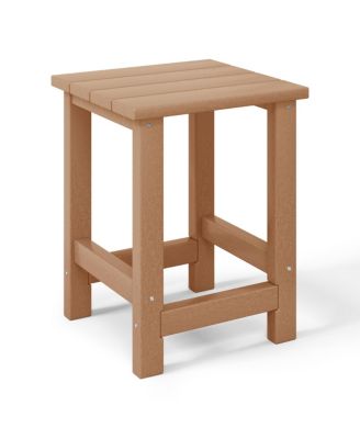 Kids 3-Piece Outdoor HDPE Adirondack Chairs With Square Side Table Set