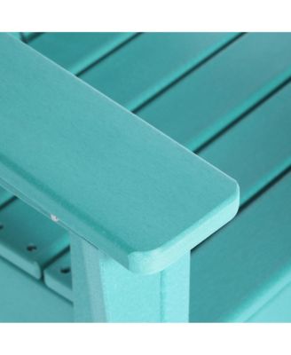 Kids 3-Piece Outdoor HDPE Adirondack Chairs With Square Side Table Set