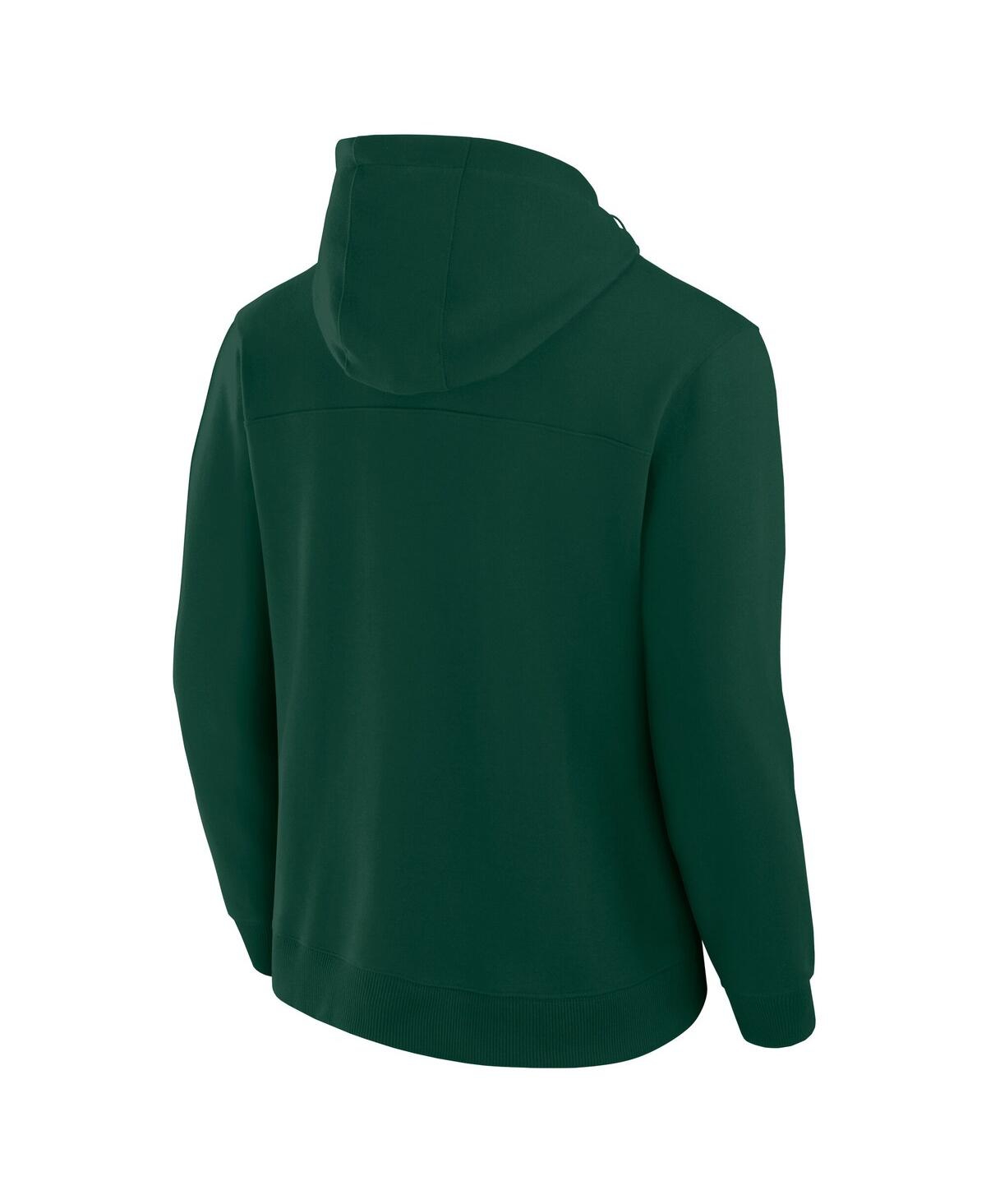 Fanatics Men's And Women's Green Green Bay Packers Front Office Tonal Tri-blend Pullover Hoodie In Green