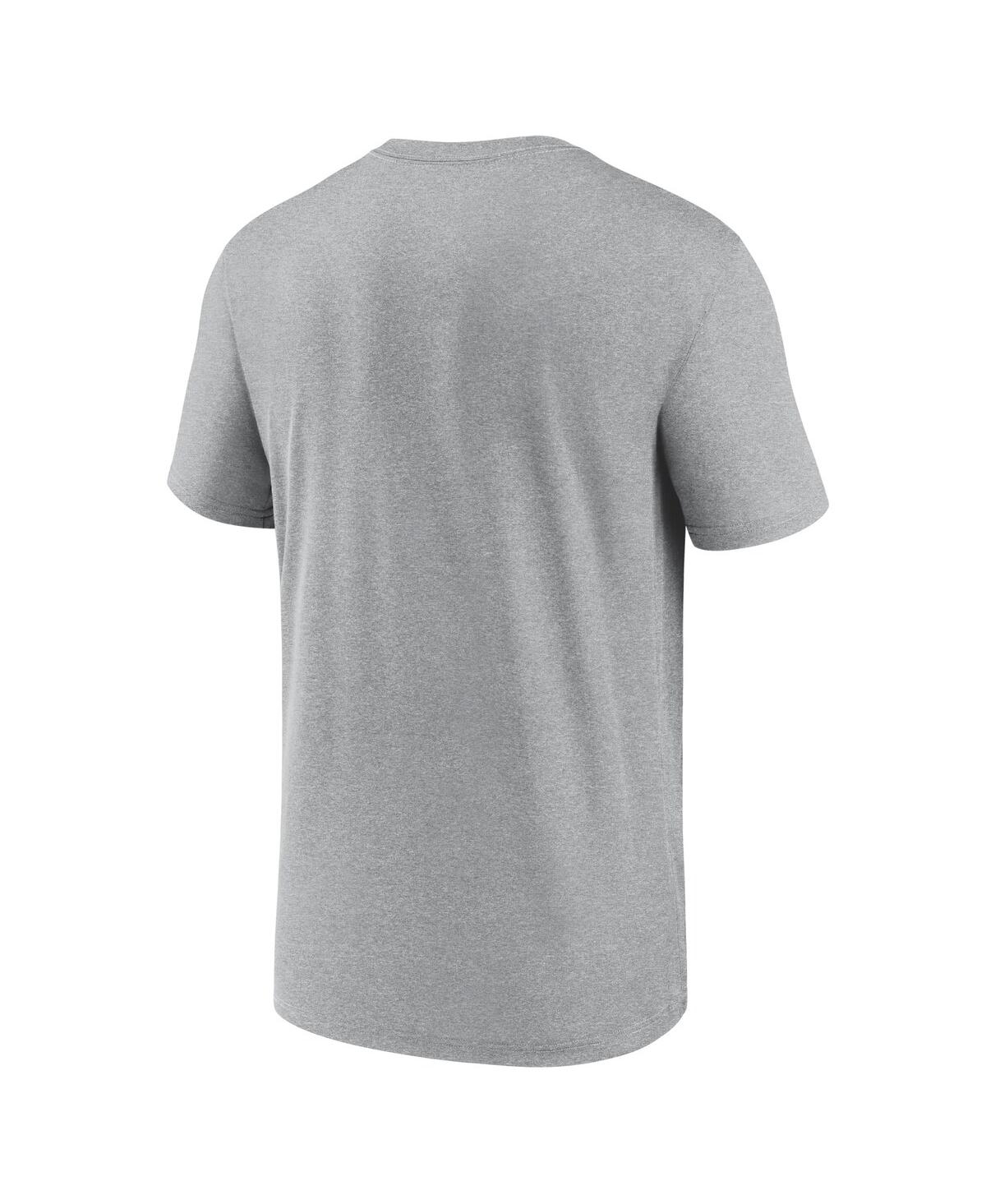 Jordan Men's Heather Gray Oklahoma Sooners On-court Basketball Legend Practice Performance T-shirt In Heather Gray