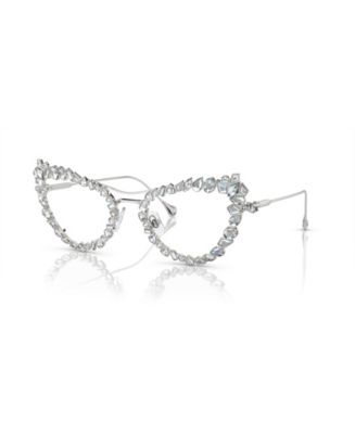Swarovski Women's Blue Light Glasses with Crystals clip-on
