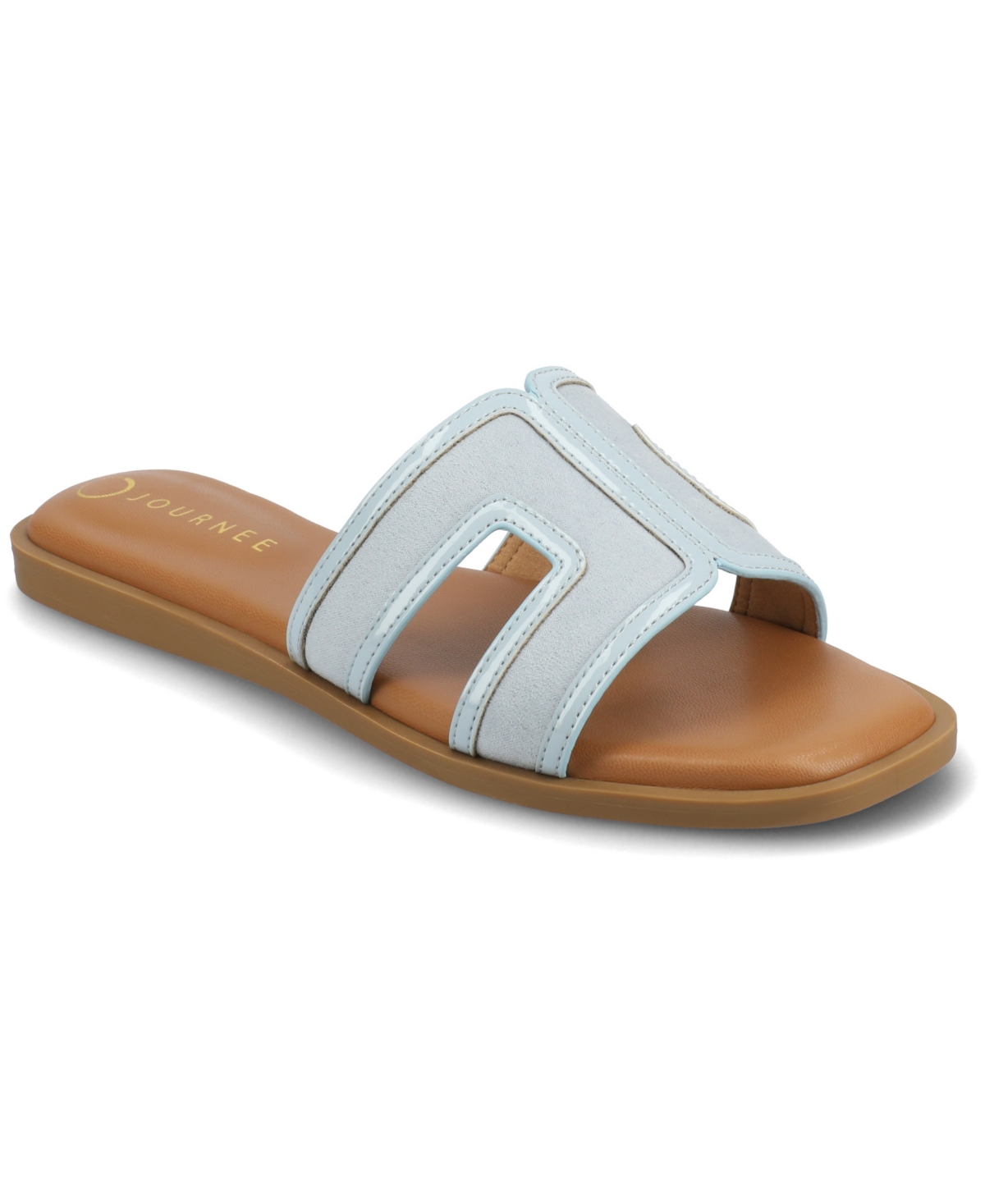 Journee Collection Primah Slide Sandal In Light Blue