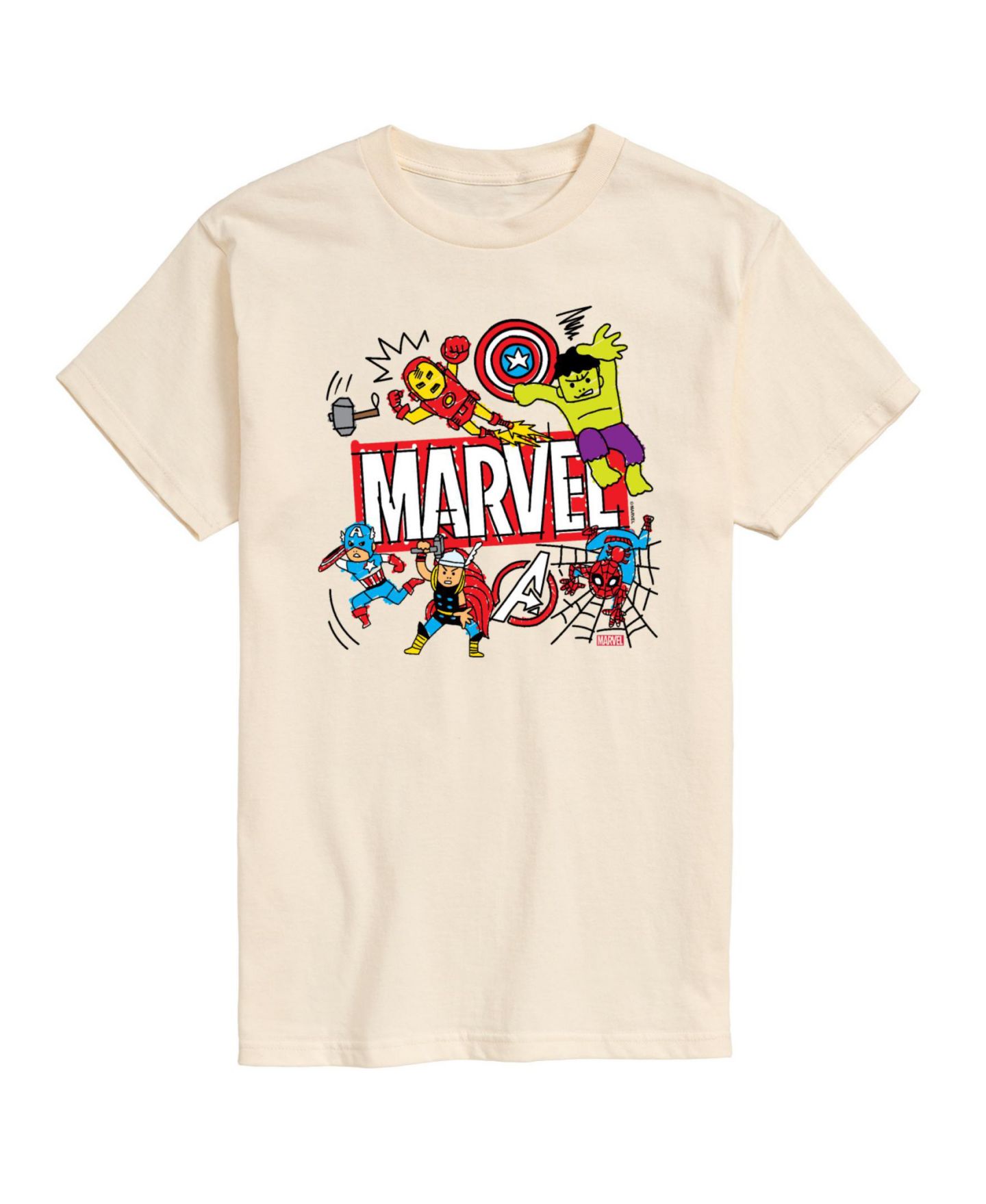 Мужская футболка AIRWAVES The Avengers Short Sleeve, цвет: Бежевый — фото 1