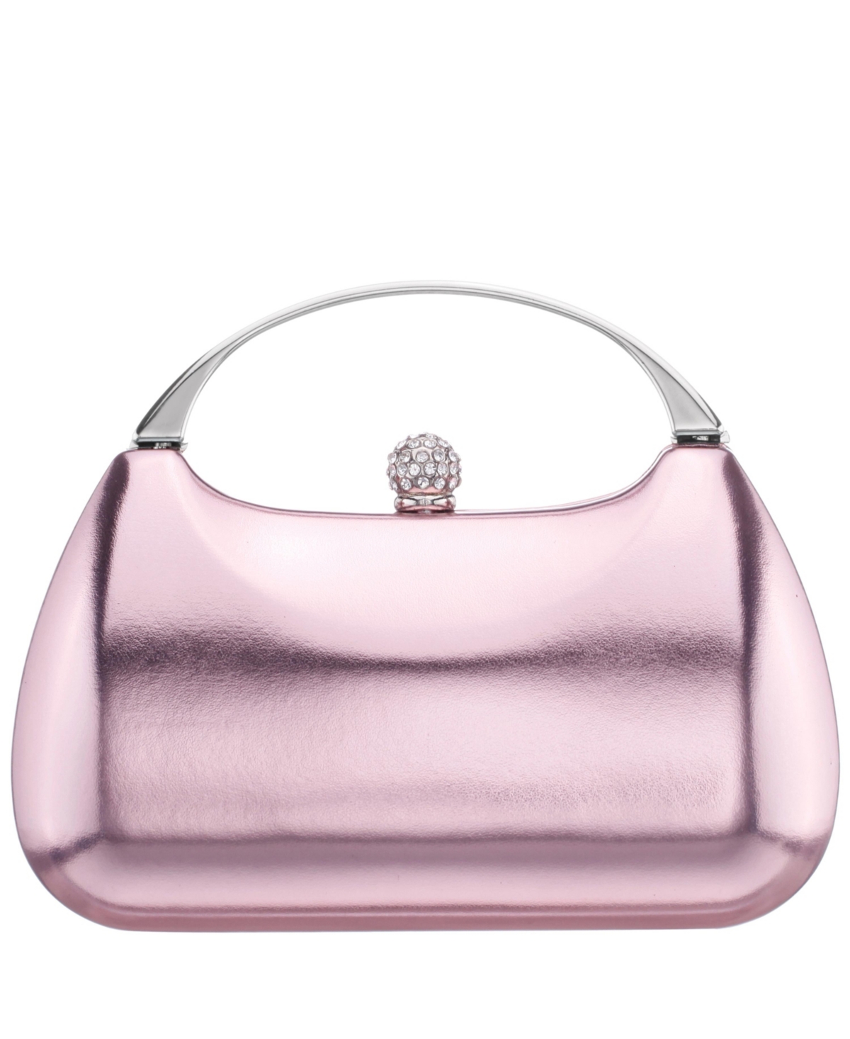 NINA MINAUDIERE WITH METAL HANDLE CLUTCH 